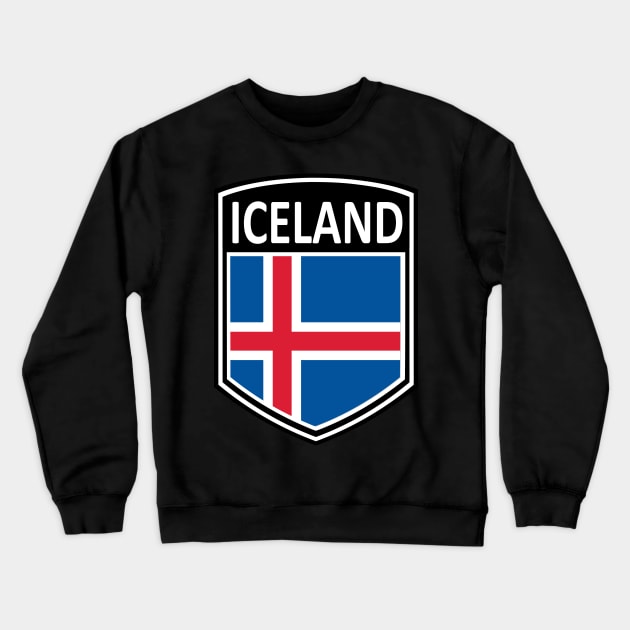 Flag Shield - Iceland Crewneck Sweatshirt by Taylor'd Designs